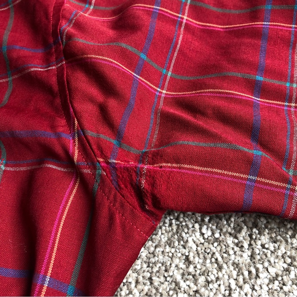 Pendleton Virgin Wool Button Down Shirt Red Size … - image 7